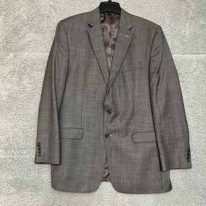 Ralph Lauren Blazer Mens 44L Gray Excellent Two Button Wool Sport Coat Business